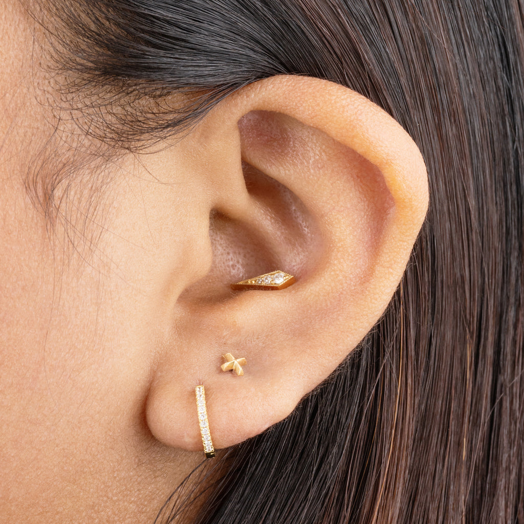 18K Lizzie Mandler Kite Stud Piercing Studs