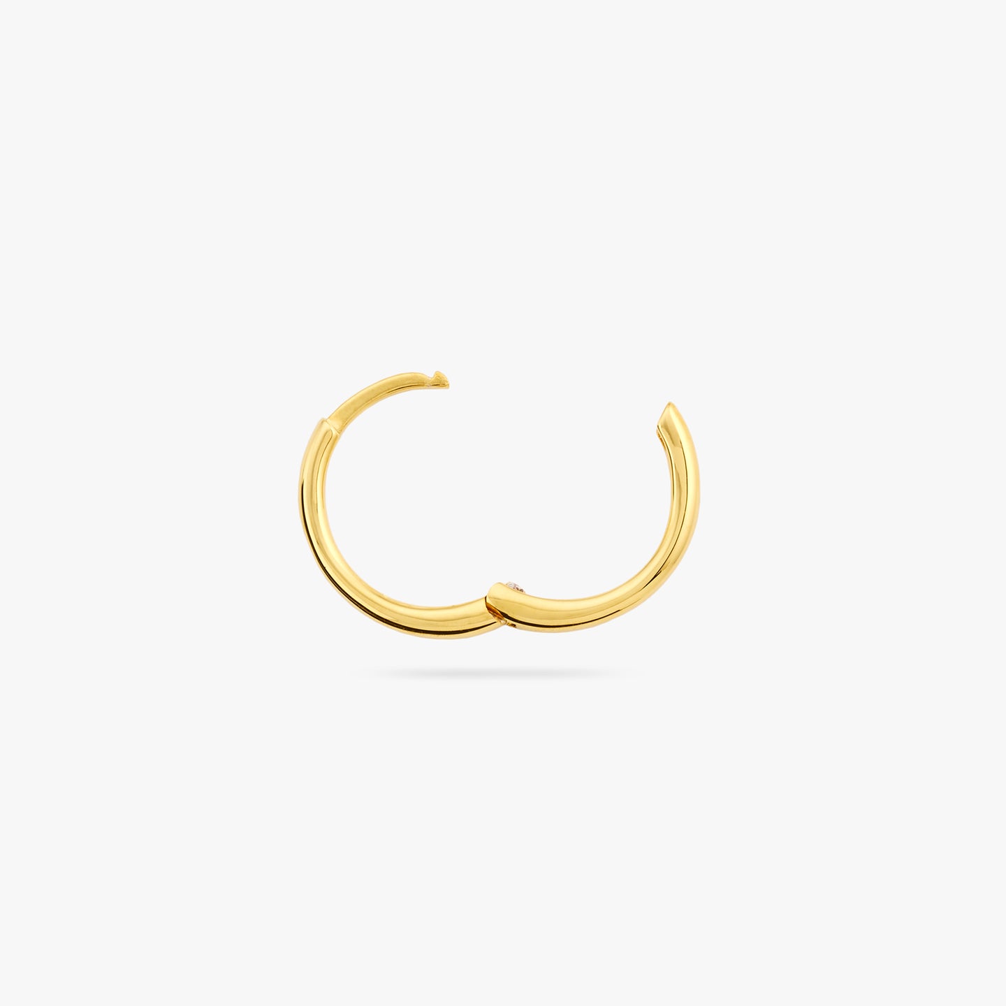 Small slim gold hoop. color:null|gold