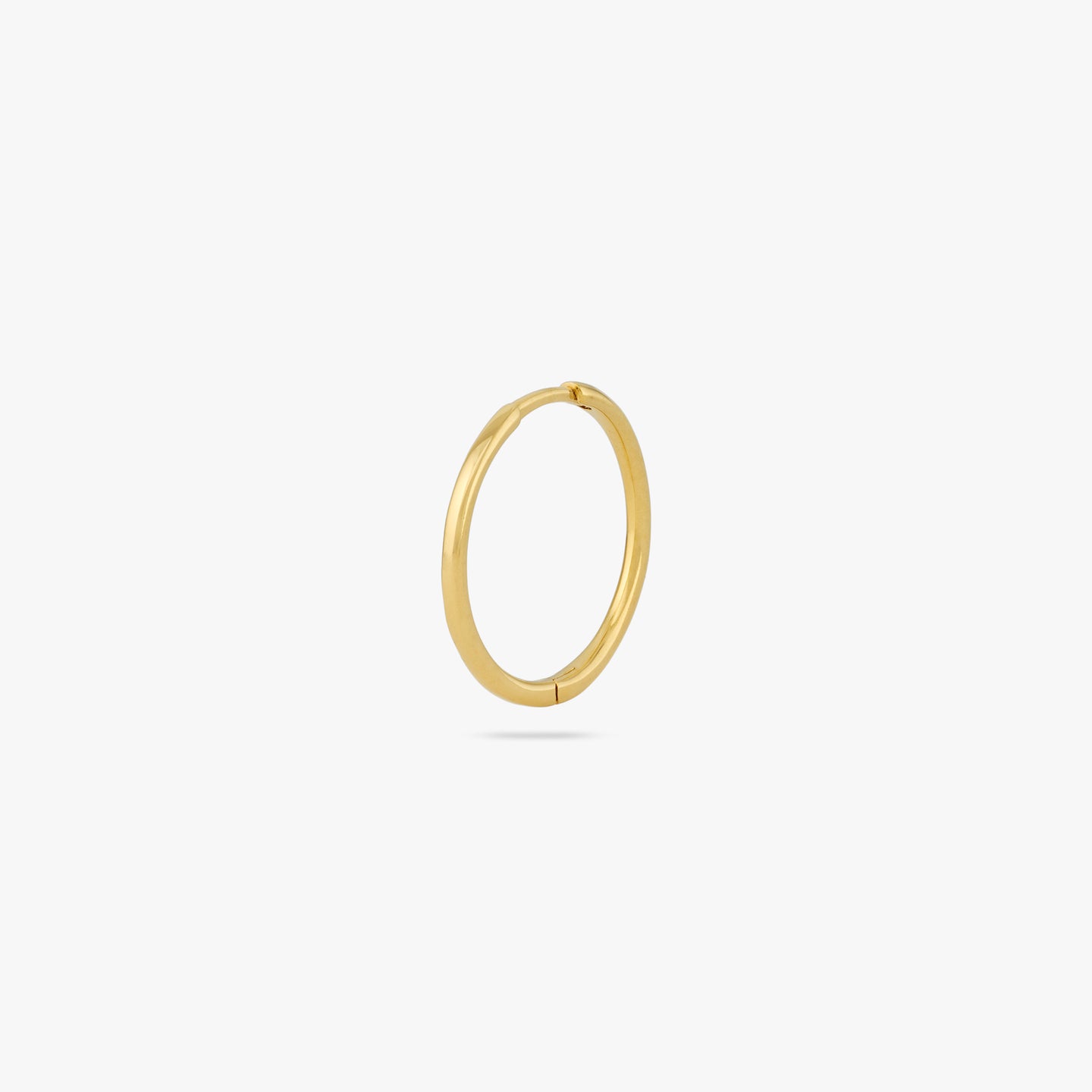 Medium sized slim simple gold hoop. color:null|gold
