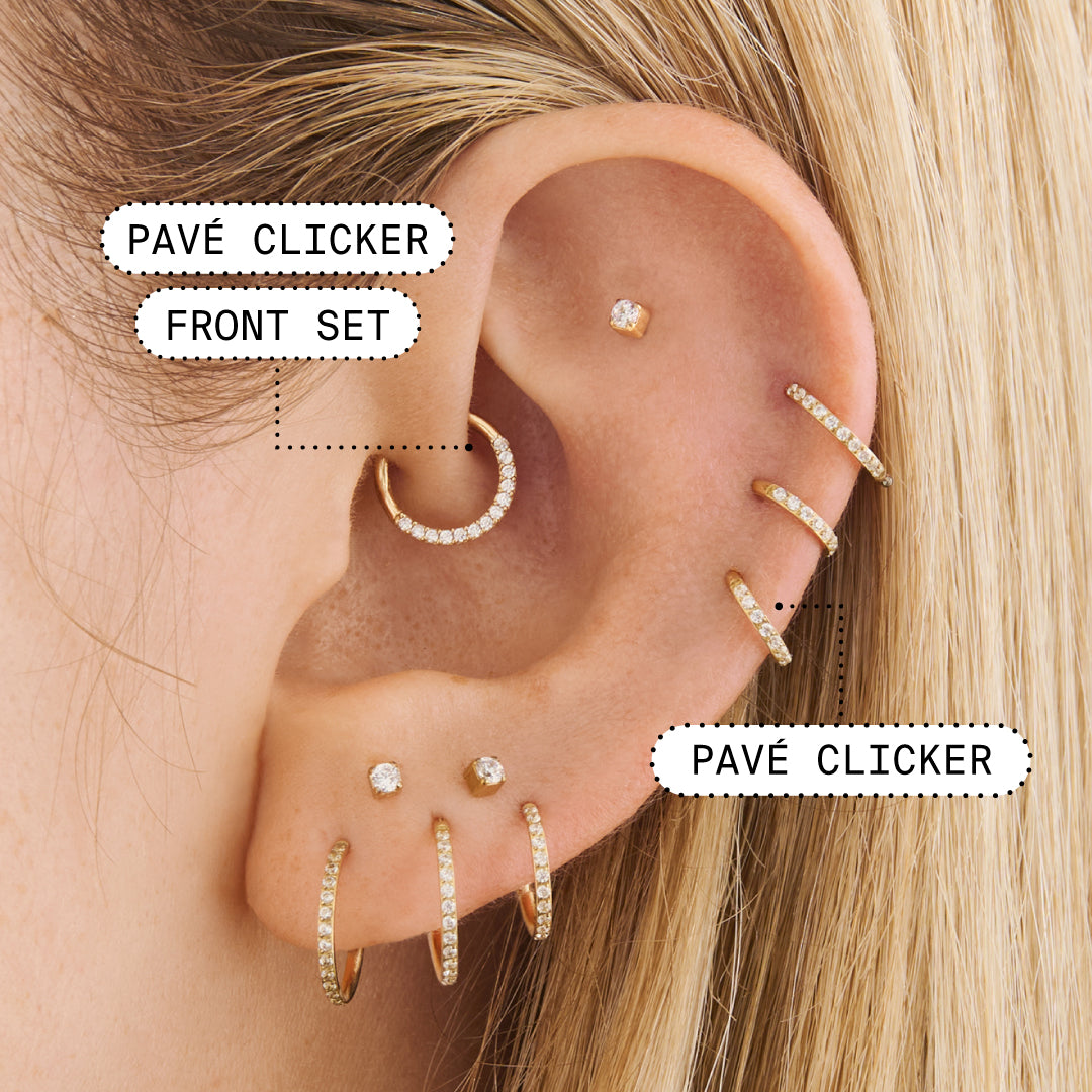 size guide for pave clickers on ear color:null|gold