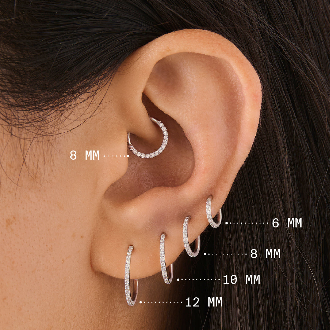 size guide for pave clickers on ear color:null|silver