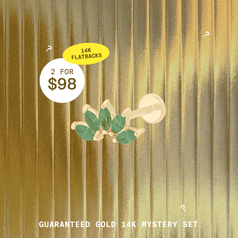 14K Guaranteed Gold Mystery Set - Flatback