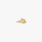 This image shows the front view of a 14k conch shell flat back earring