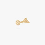 This image shows the back view of a 14k conch shell flat back earring