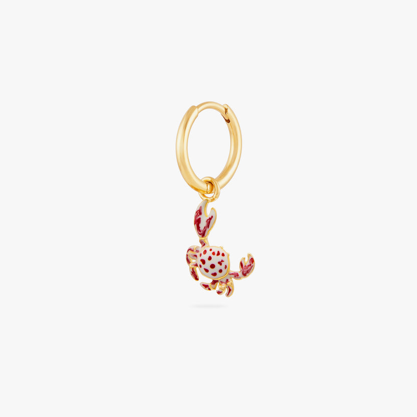 Crab Charm Huggie