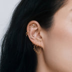 this image shows an earscape featuring the 14K CZ Bezel Cluster flatback.