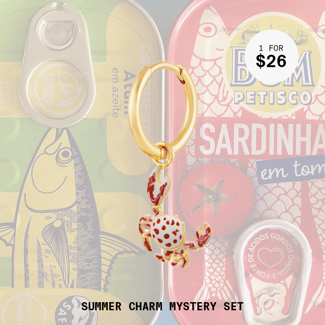 Mystery Charm Huggie Set