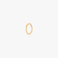 This is an image of a gold-toned titanium clicker with a 5mm diameter and a hinge closure. 