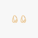 Pair of 5mm gold double clickers on a white bakground