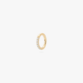 5mm gold pave clicker on a white background