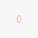 5mm gold pave clicker on a white background