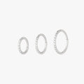 pave clicker set of seamless clickers in silver color:null|silver/clear