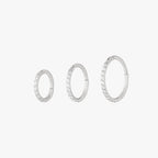 pave clicker set of seamless clickers in silver color:null|silver/clear