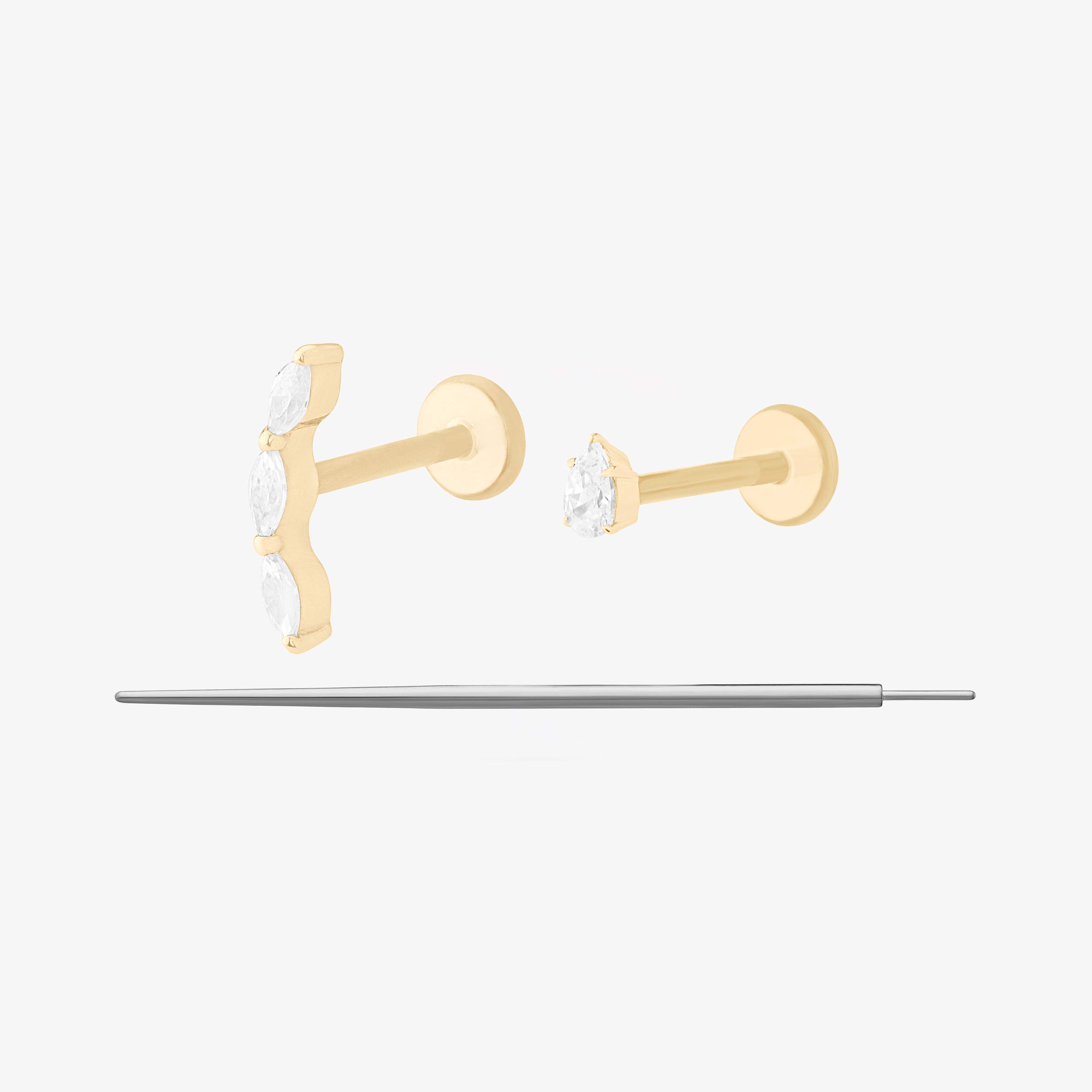 Studs 14k Pear Set In Gold