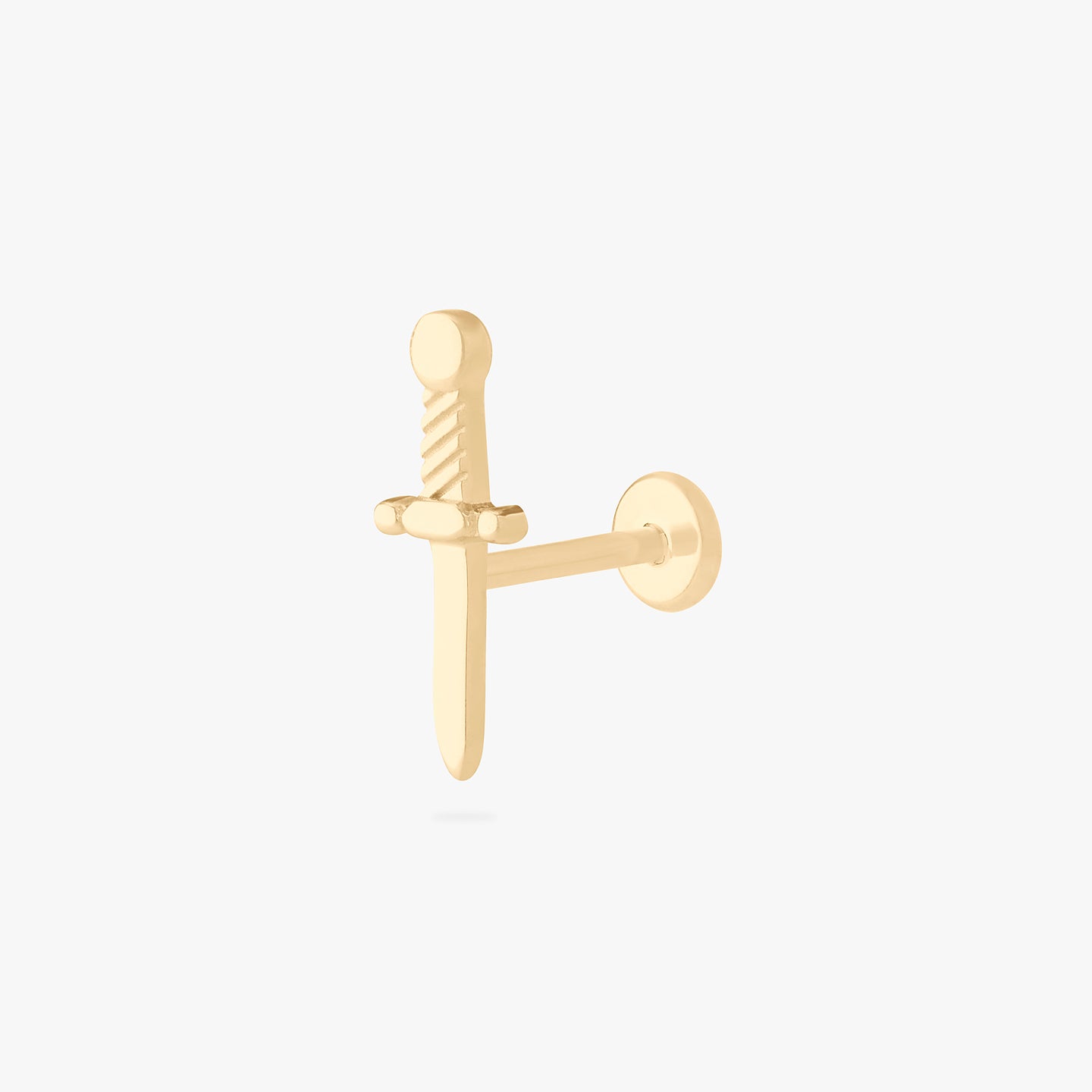 14k dagger flatback stud color:null|gold