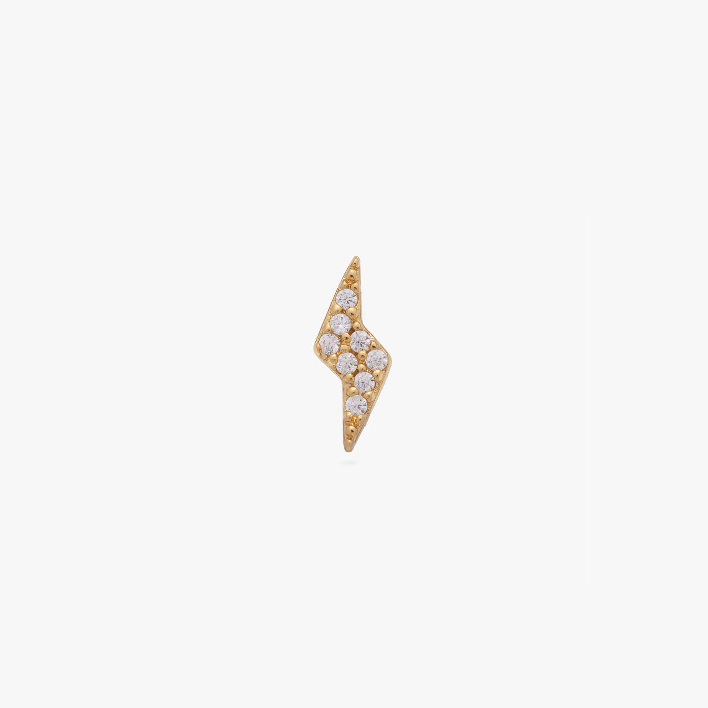 Reversible flatback stud with a Pave Lighting top with a star shaped flatback post color:null|gold/clear