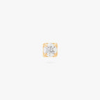 This is an image of a gold/clear mini CZ flatback top with a gold circle dic that is engraved with the "S" logo. color:null|gold/clear
