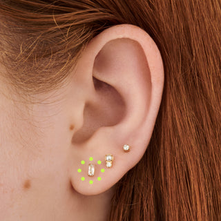 4 Pairs Cubic Zirconia Flat Back Stud Earrings, Screw Back Earrings for  Women/Men, Hypoallergenic Stainless Steel Cartilage Earring Flat Back(2MM)