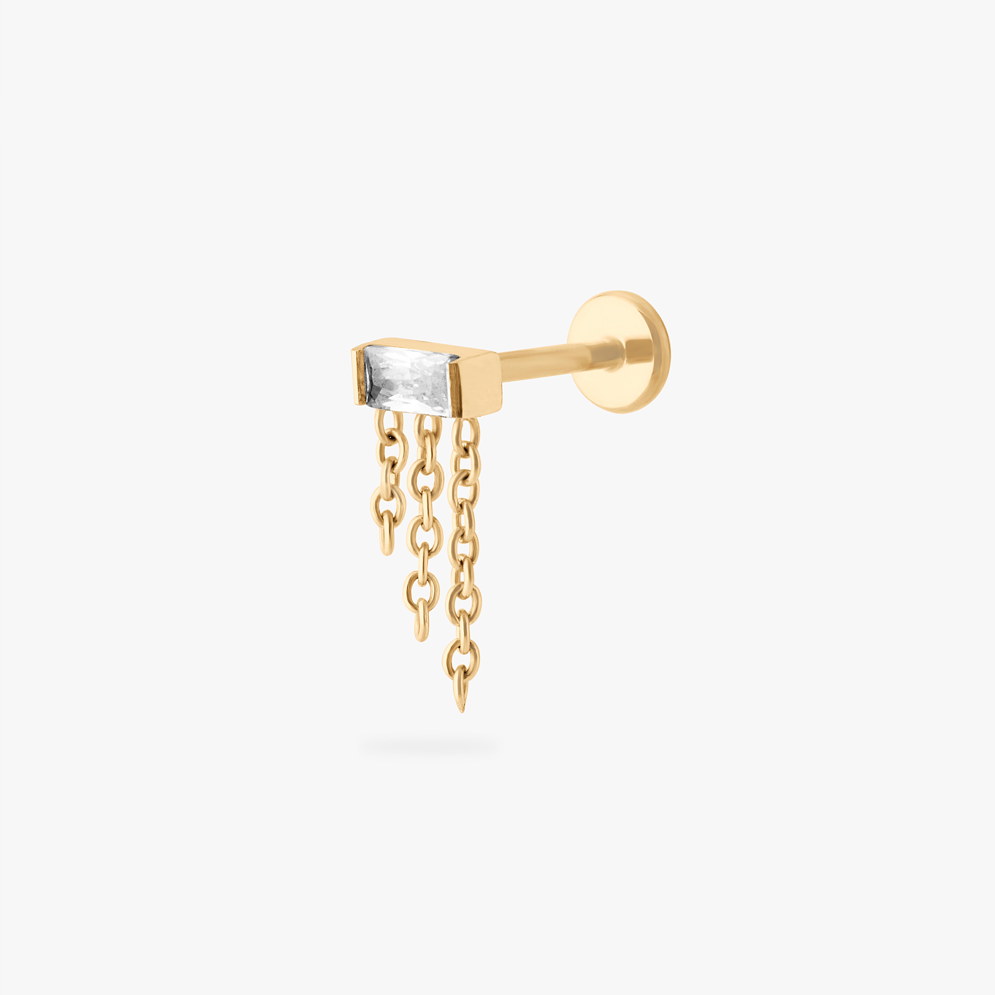 STUDS BAGUETTE CHAIN FLATBACK STUD 