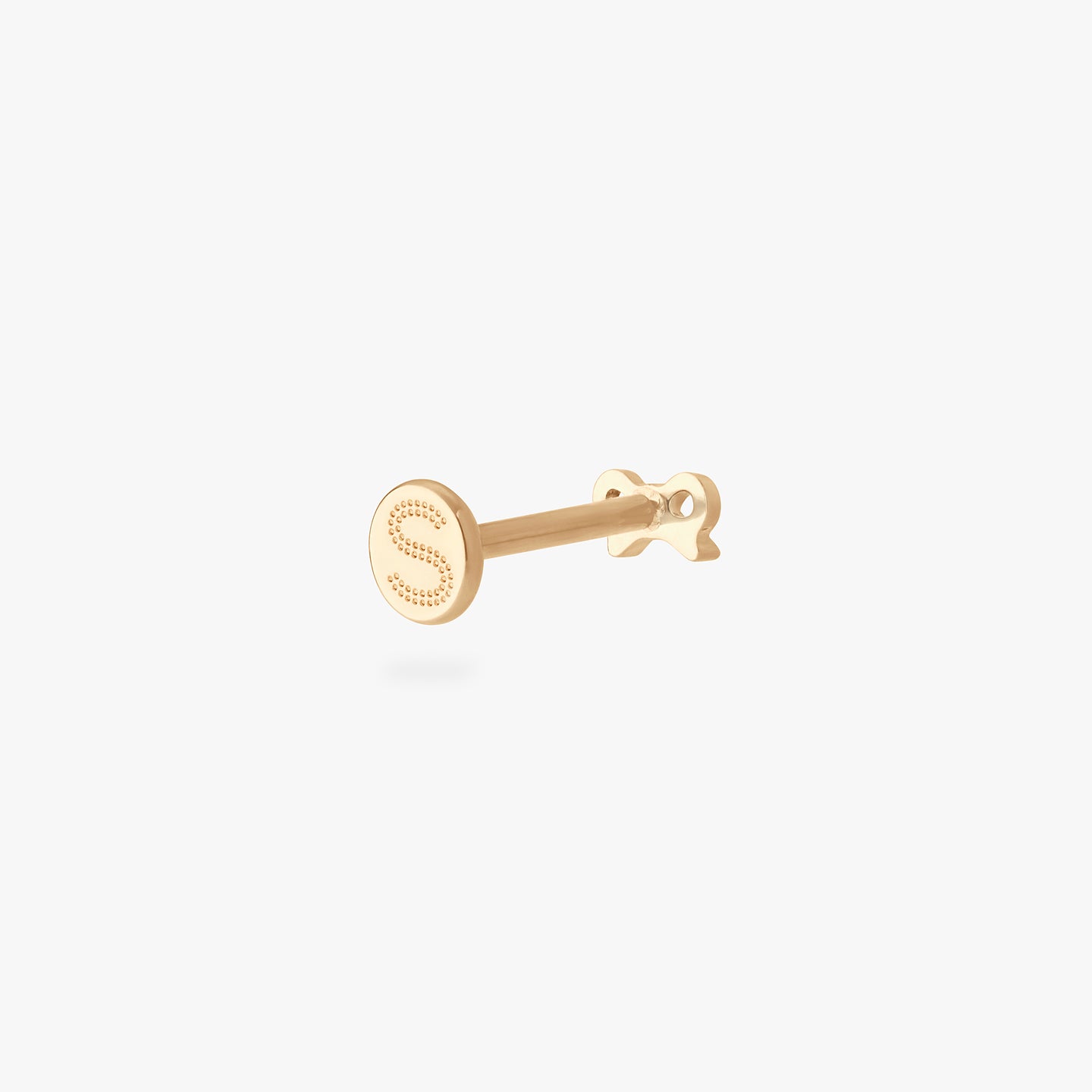 micro bow flatback stud in gold color:null|gold