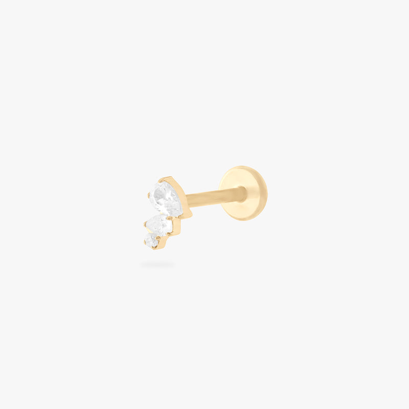 Pear Cluster Flatback Stud