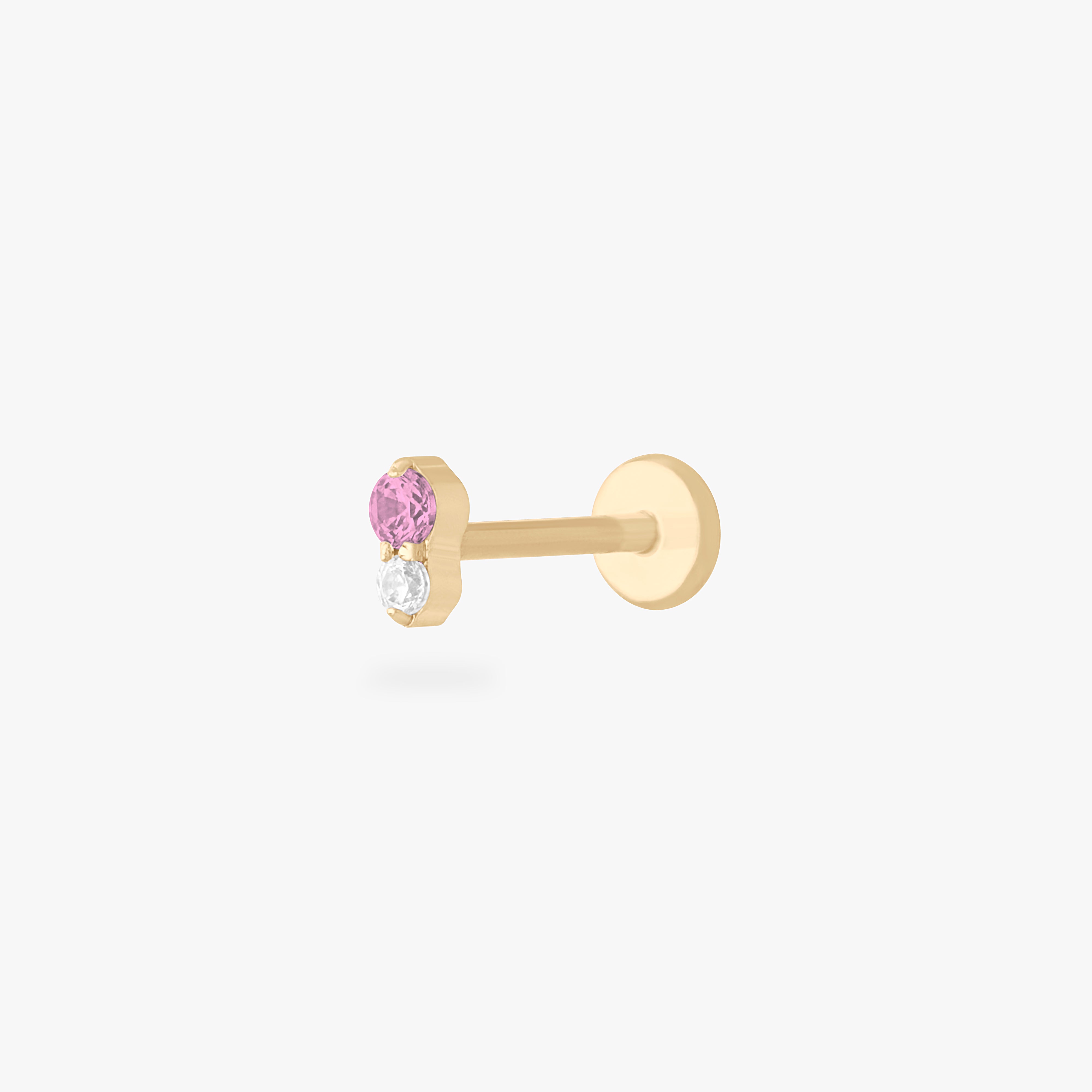 Studs Stacked Cz Flatback Stud In Green