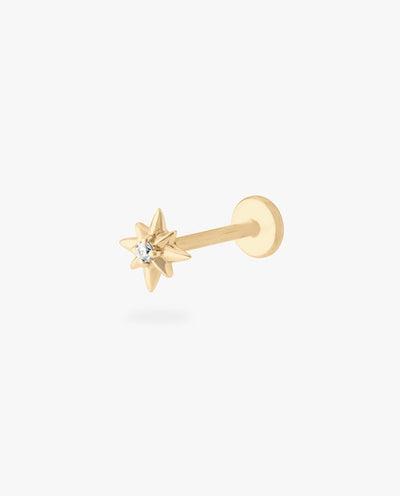 Studs 14k Twinkle Star Flatback Stud