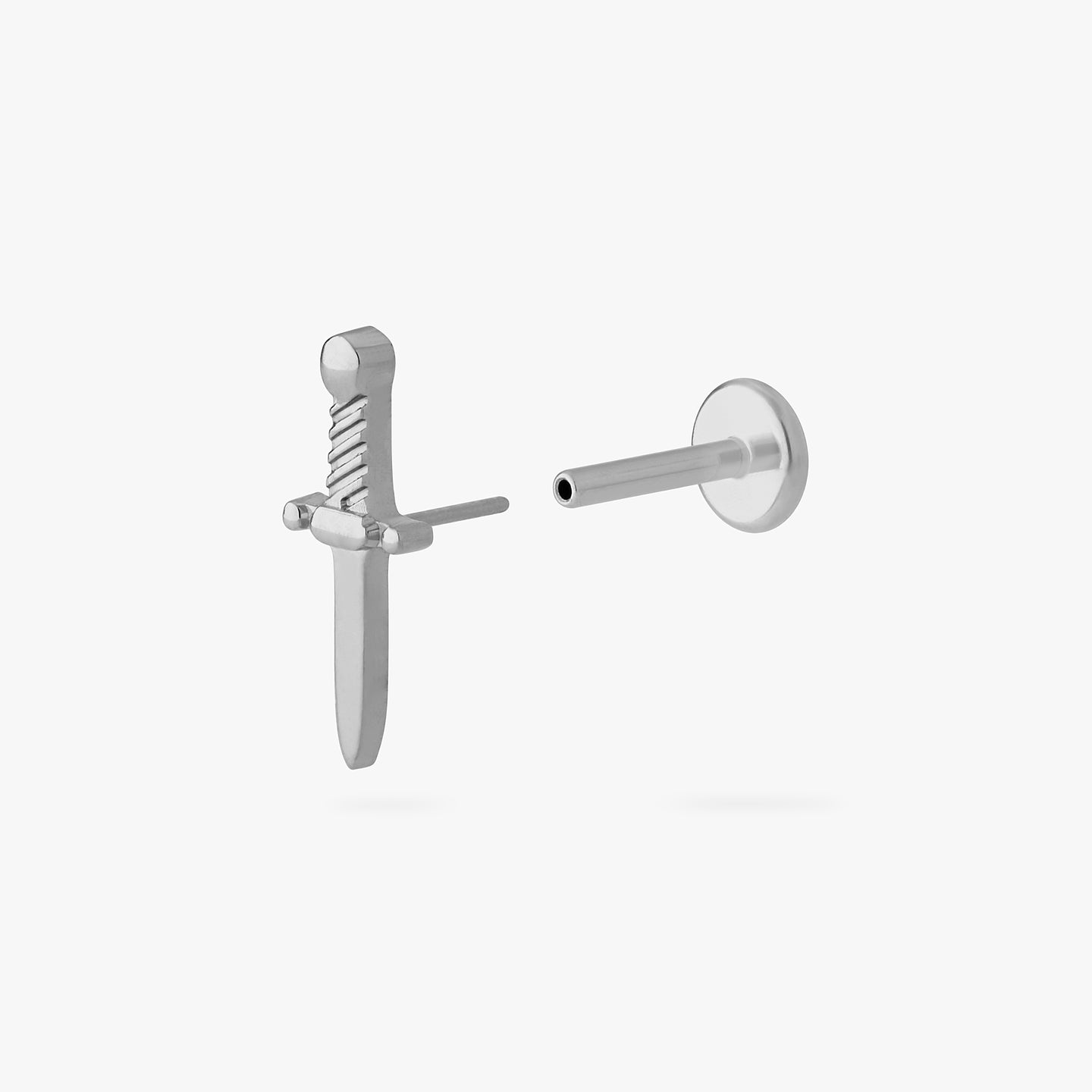 titanium dagger flatback stud color:null|titanium