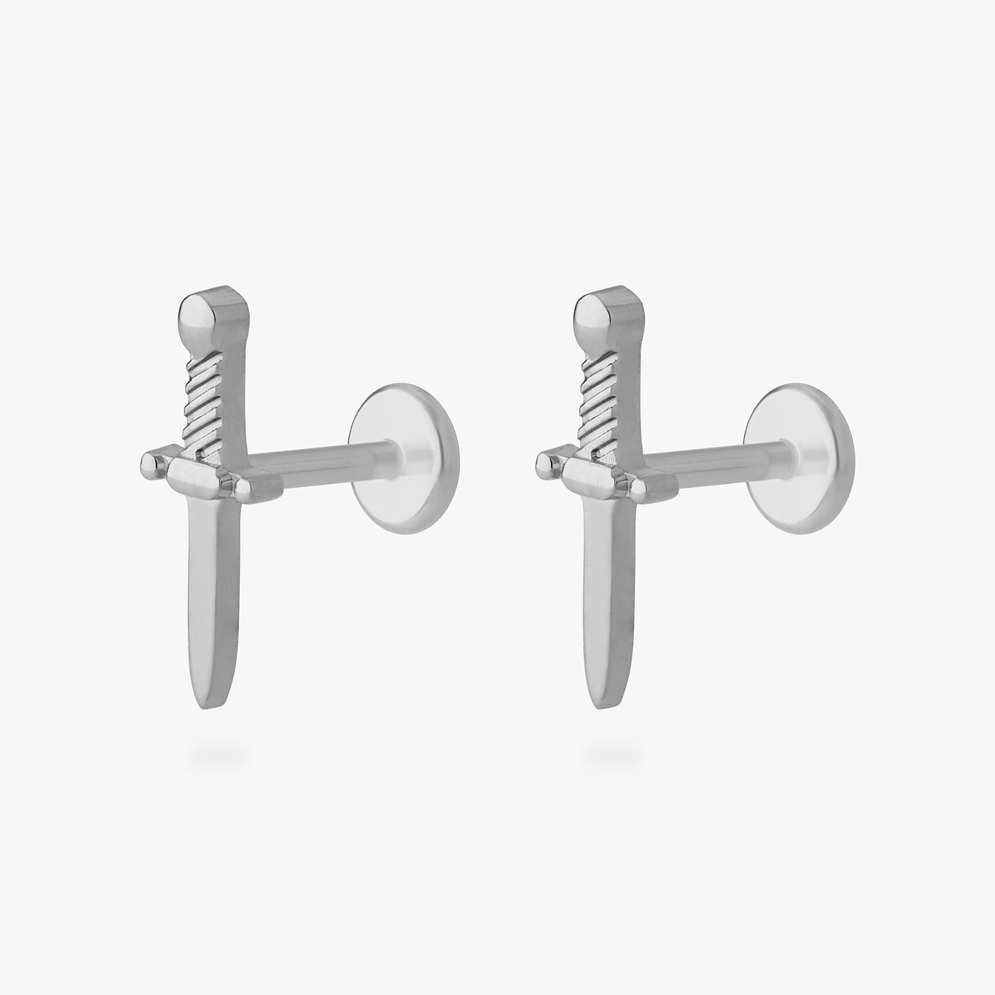 titanium dagger flatback stud [pair] color:null|titanium