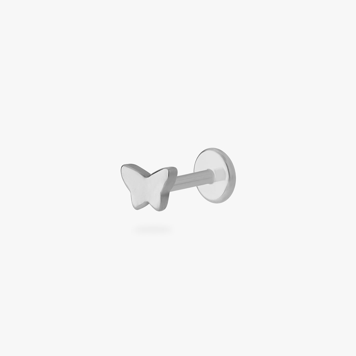 titanium mini butterfly flatback stud color:null|titanium