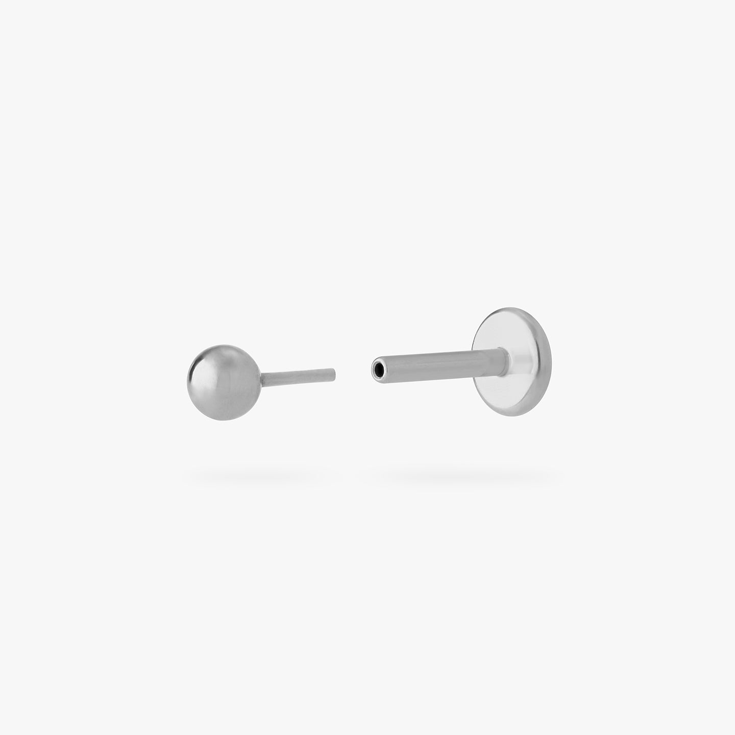 titanium 2.5mm ball flatback stud color:null|titanium