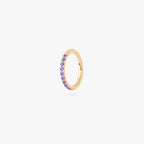 This is a gold toned clicker with amethyst cz stones. color:null|amethyst