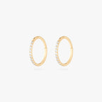 10mm seamless pave clicker in gold color [pair] color:null|gold