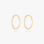 12mm seamless pave clicker in gold [pair] color:null|gold