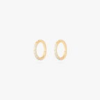 6mm seamless pave clicker in gold [pair] color:null|gold