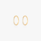 8mm seamless pave clicker in gold [pair] color:null|gold