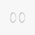 10mm seamless pave clicker in silver color [pair] color:null|silver