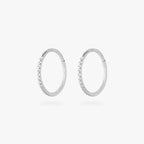 12mm seamless pave clicker in silver [pair] color:null|silver