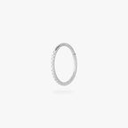 12mm seamless pave clicker in silver color:null|silver