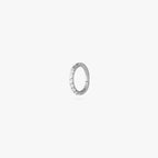 6mm seamless pave clicker in silver color:null|silver