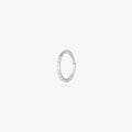 8mm seamless pave clicker in silver color:null|silver