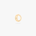 double clicker with a small bezel stone accent in gold color:null|gold/clear