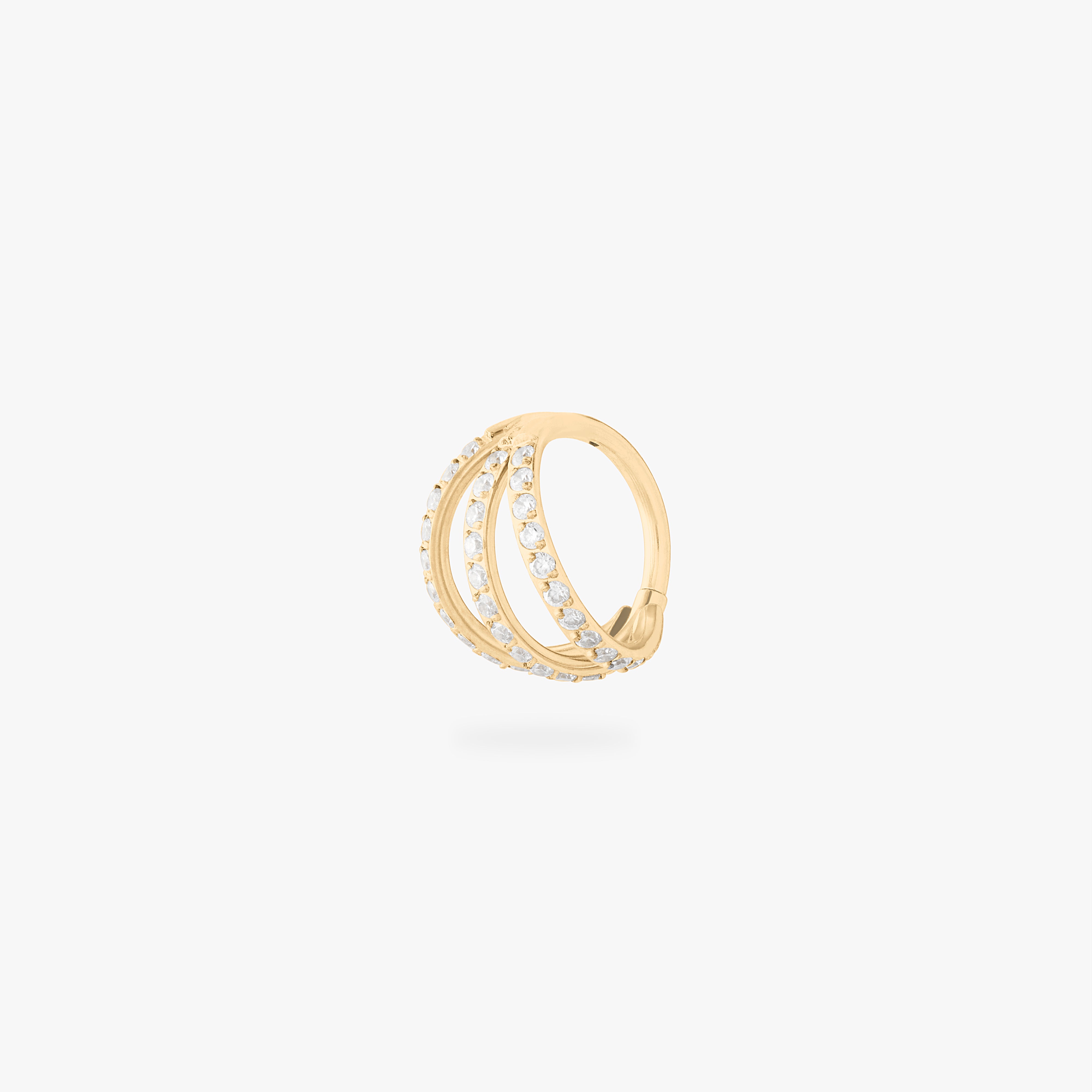 Studs Triple Pave Clicker 8mm In Multi