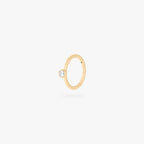 gold clicker with a cz bezel accent stone color:null|gold/clear