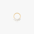 front set clicker with cz baguette stones in 8mm color:null|gold