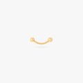 This is an image of an 8mm length gold curved barbell. color:null|gold