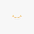 This is an image of an 8mm length gold curved barbell. color:null|gold