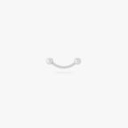 This is an image of an 8mm length silver curved barbell. color:null|silver