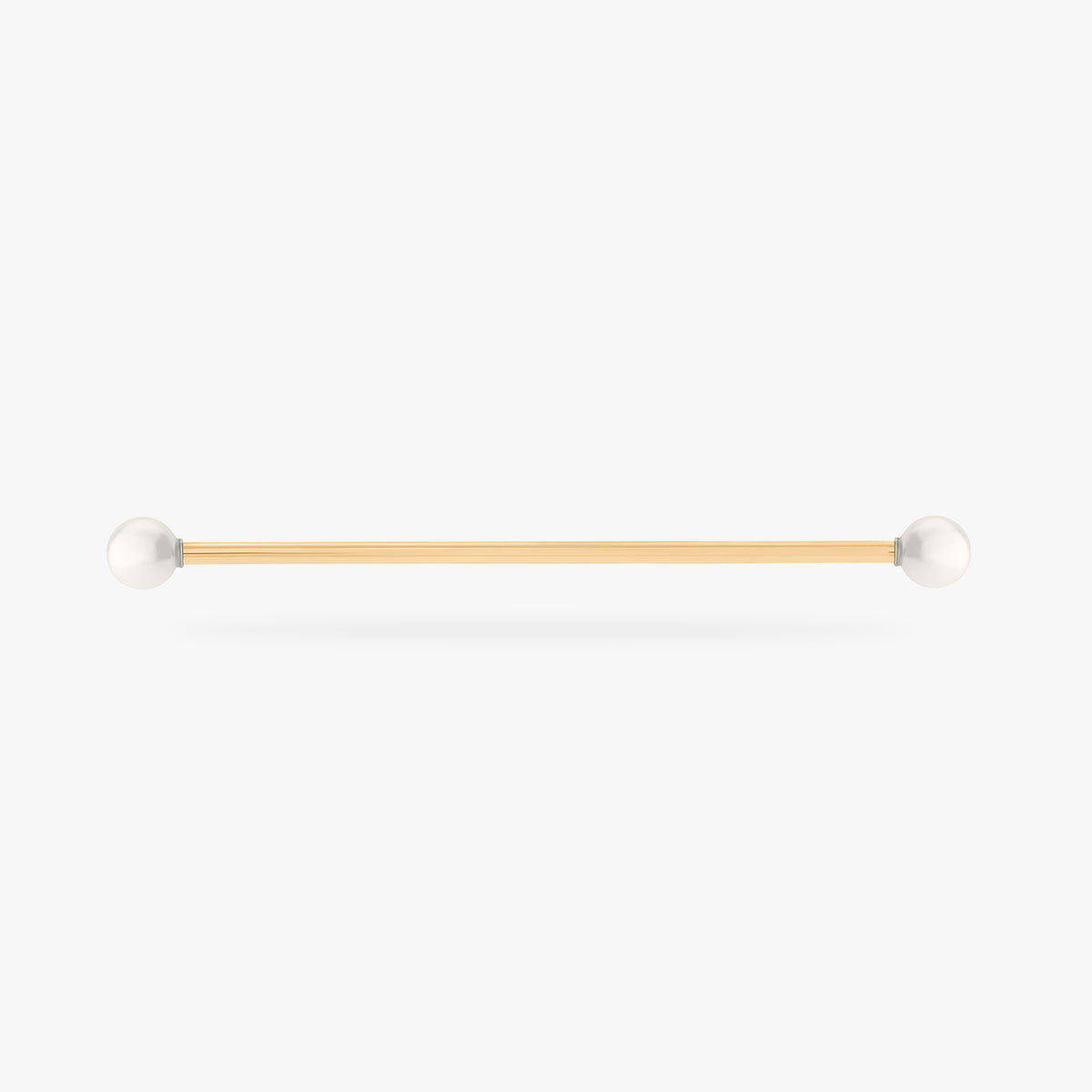 Industrial bar with pearl ends color:null|gold