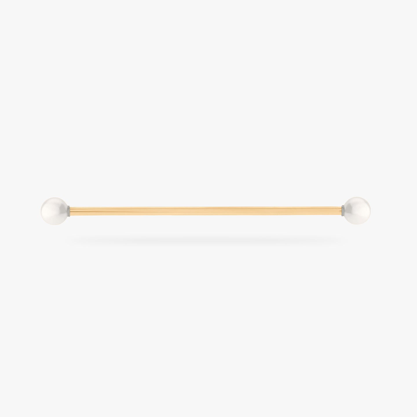 Industrial bar with pearl ends color:null|gold